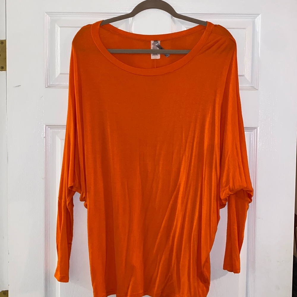 Moa Orange Dolman Sleeve Top